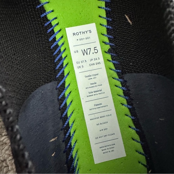 Rothy's Round Toe Heathered Black Women's Size 7.5 Ballet Flats - Picture 12 of 12